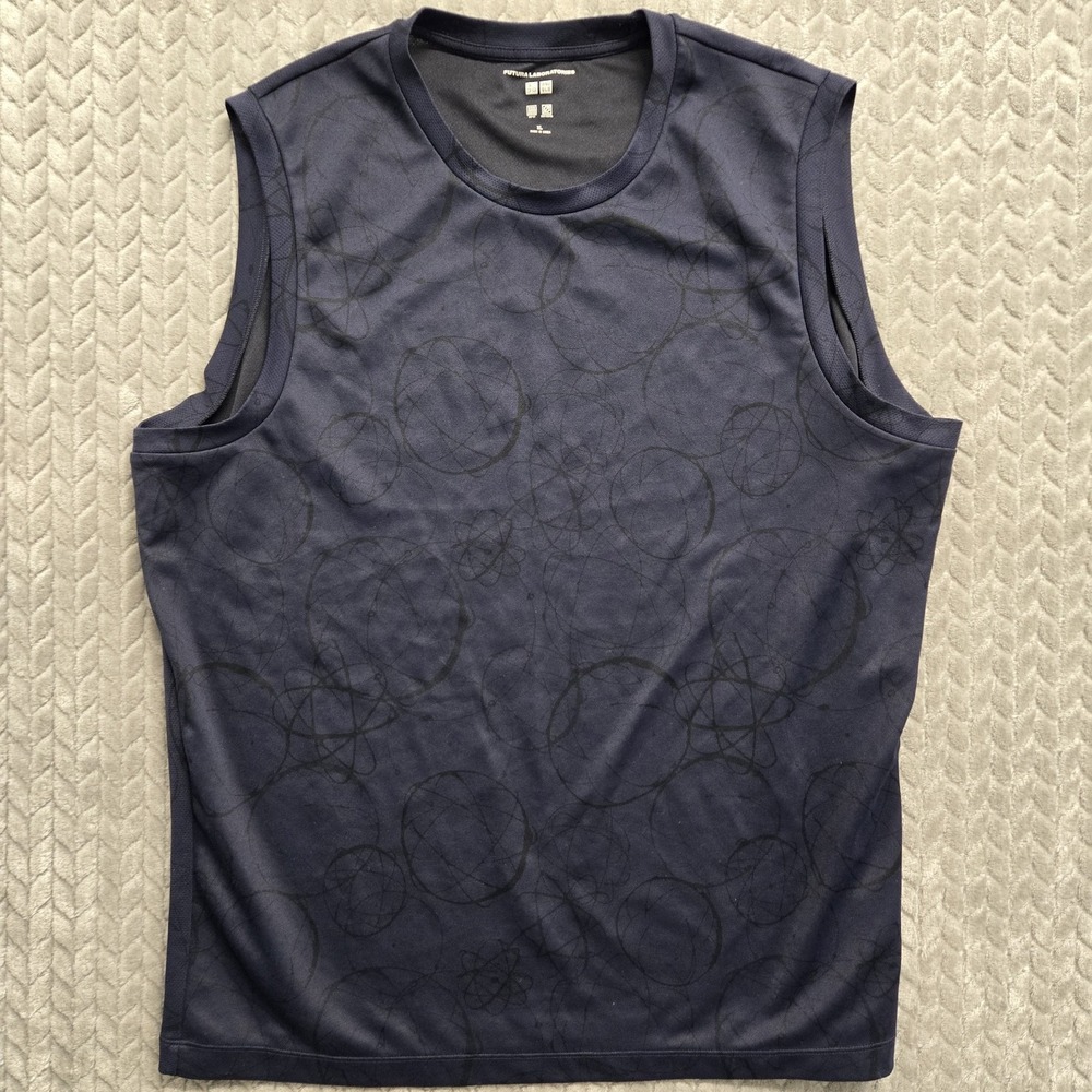 Uniqlo x Futura Laboratories Tank Top Sleeveless Shirt Mens XL Atomic Blue - Picture 2 of 8